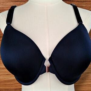 Soma Vanishing 360 Perfect Coverage Front Closure 38DD Navy NWT
